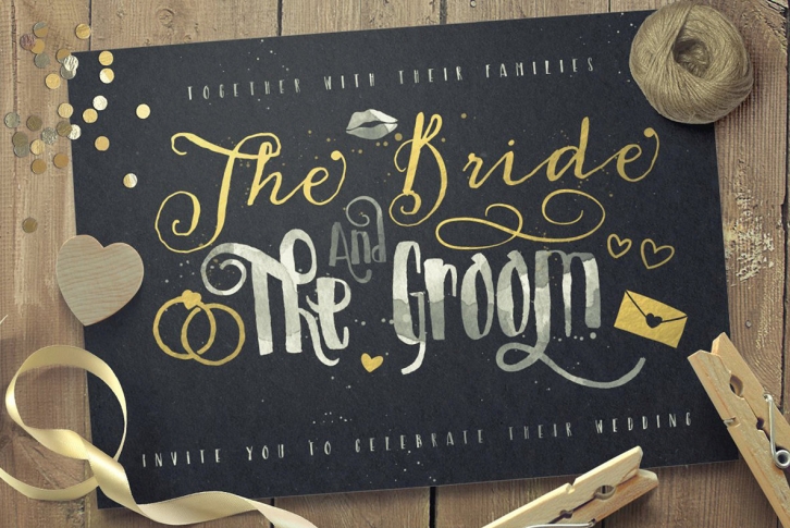 The Bride and The Groom Font Font Download