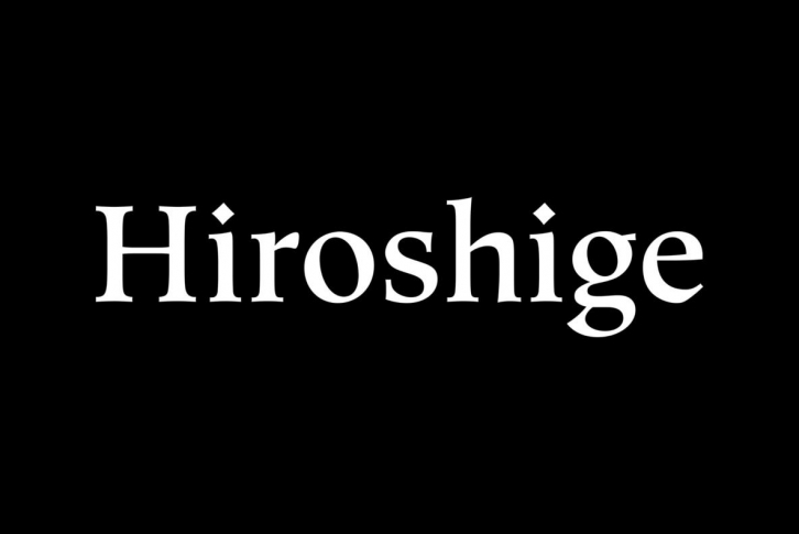 Hiroshige Font Font Download