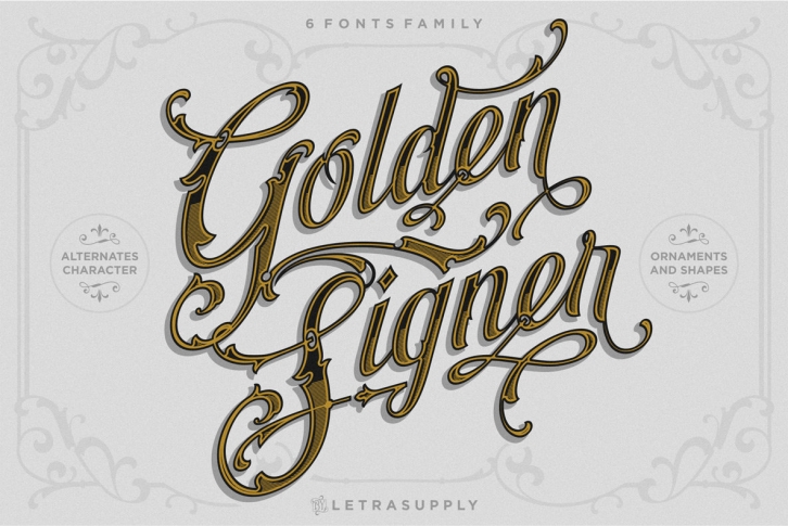 Golden Signer Font Font Download