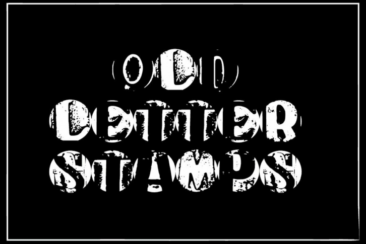 Old Letter Stamps Font Font Download