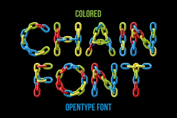 Colored Chain SVG Font Font Download