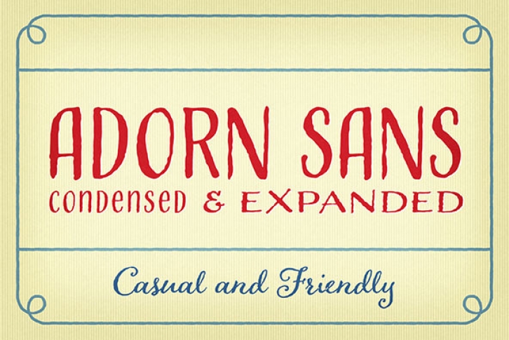 Adorn Sans Condensed Font Font Download