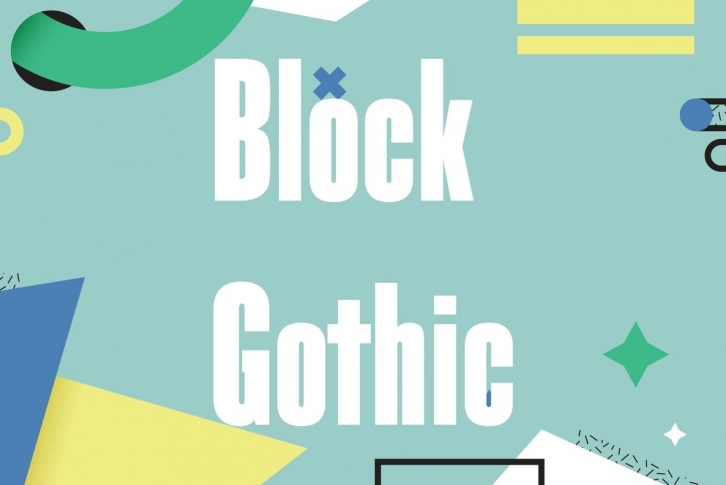 Block Gothic Font Font Download