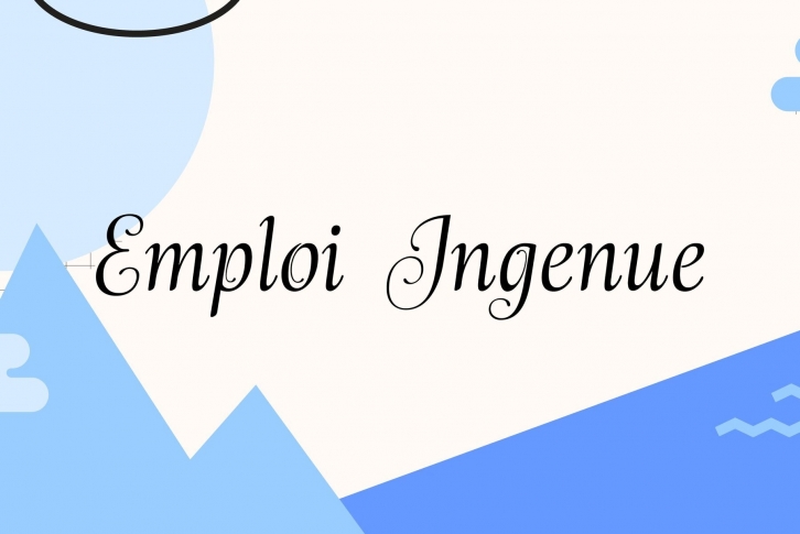 Emploi Ingenue Font Font Download