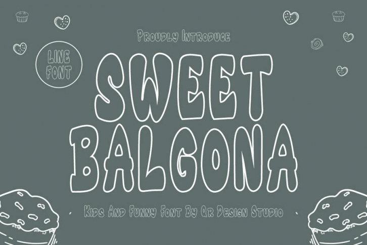 Sweet Balgona - Outline Font Font Download