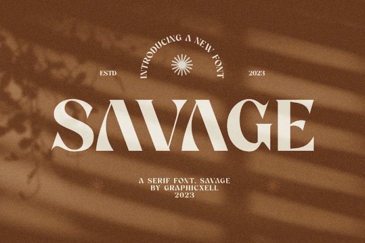 Savage Elegant Serif Font Typeface Font Download