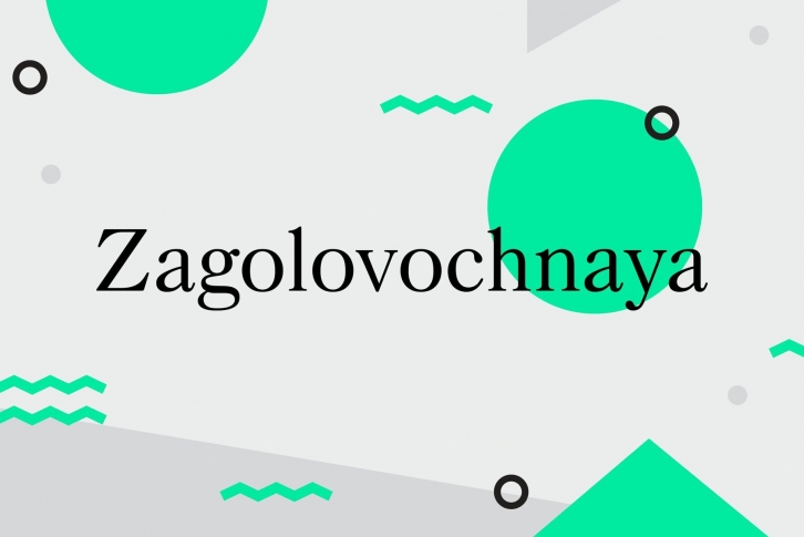 Zagolovochnaya Font Font Download