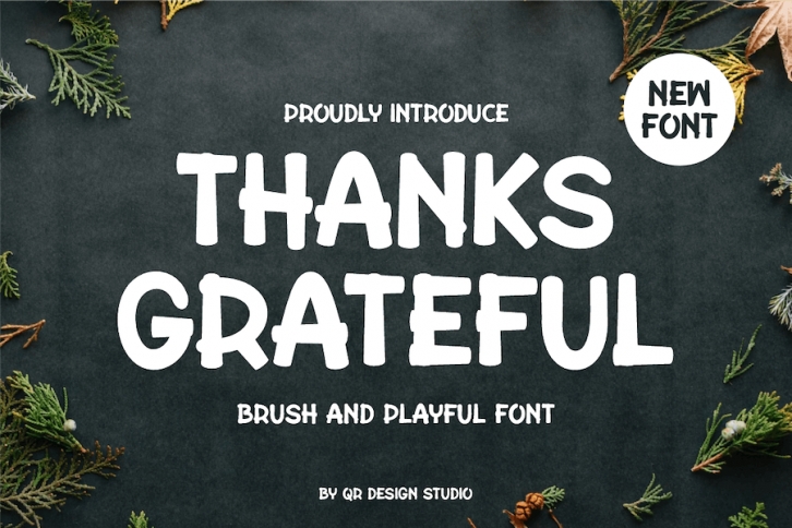 Thanks Grateful - Thanksgiving Font Font Download