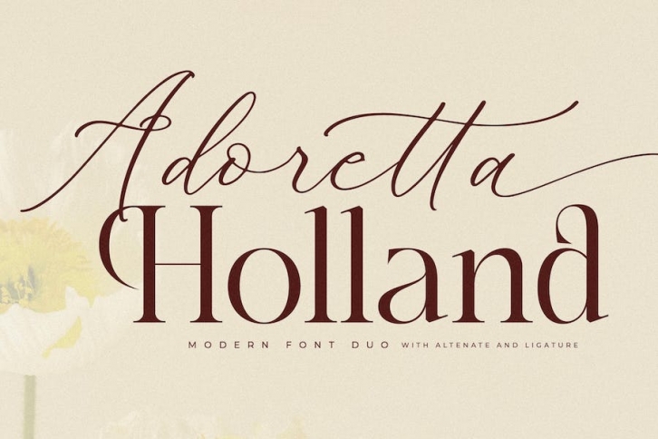 Adoretta Holland Font Duo Font Download