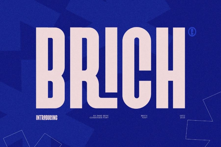 Brich Ligature Futuristic Sans Serif Font Typeface Font Download