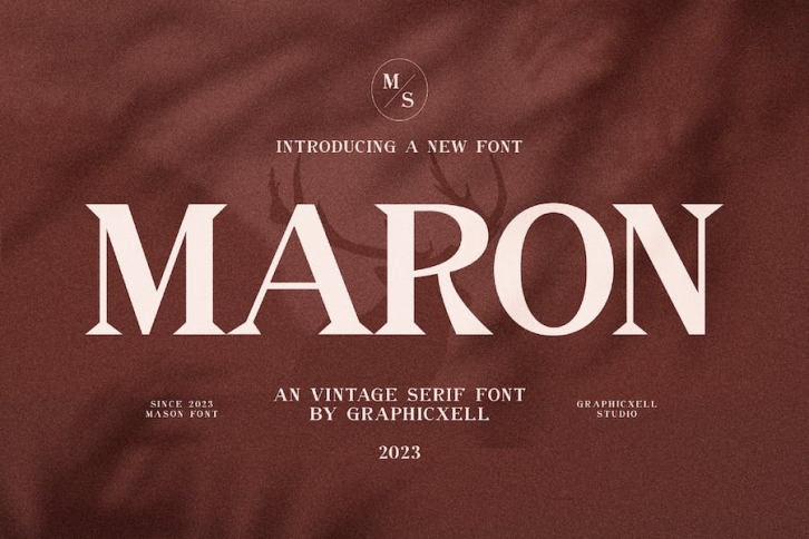 Maron Elegant Serif Font Typeface Font Download