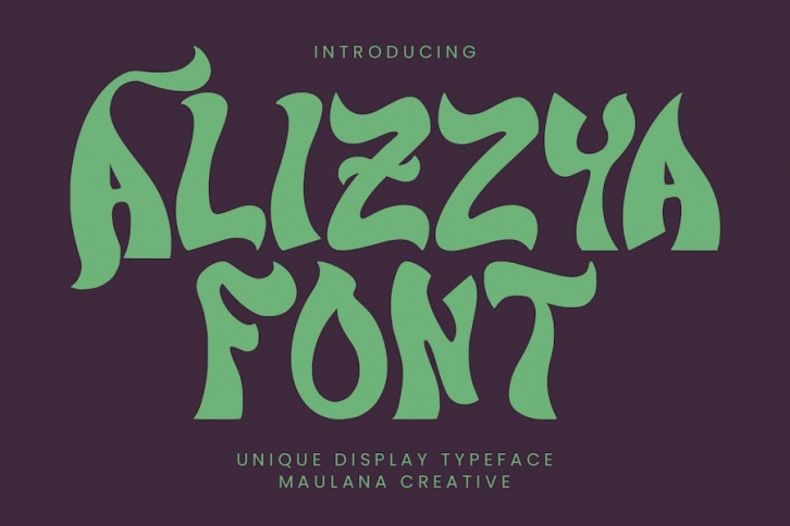 Alizzya Unique Display Typeface Font Download