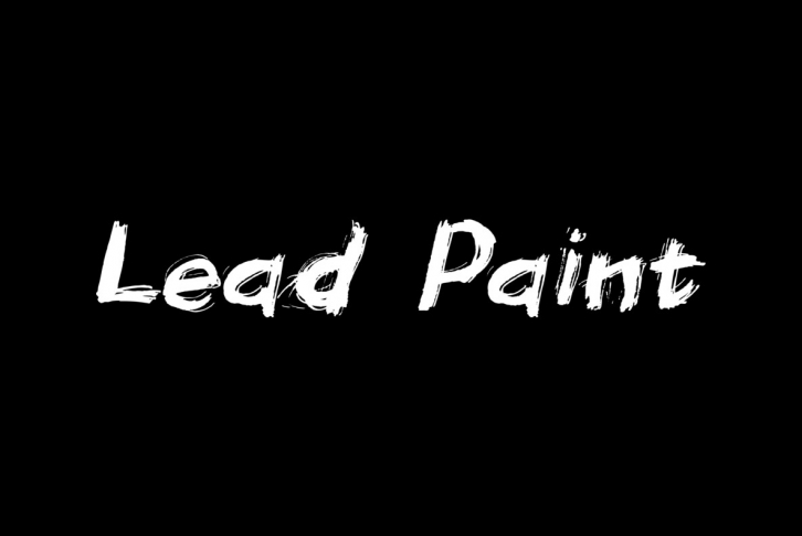 Lead Paint Font Font Download