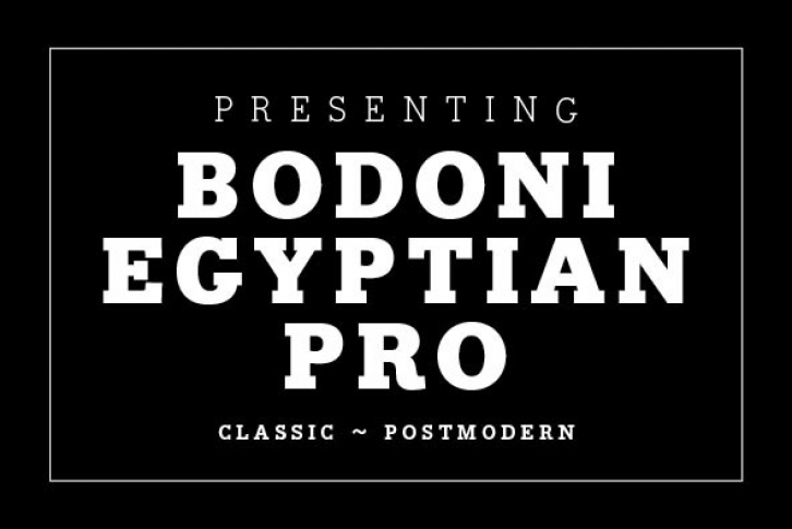 Bodoni Egyptian Pro Font Font Download