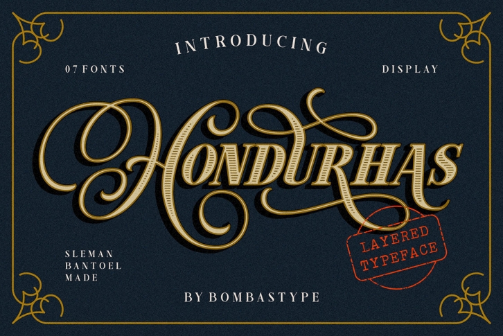 Hondurhas Layered Font Font Download