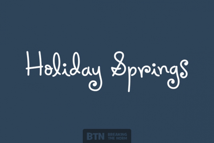 Holiday Springs Font Font Download