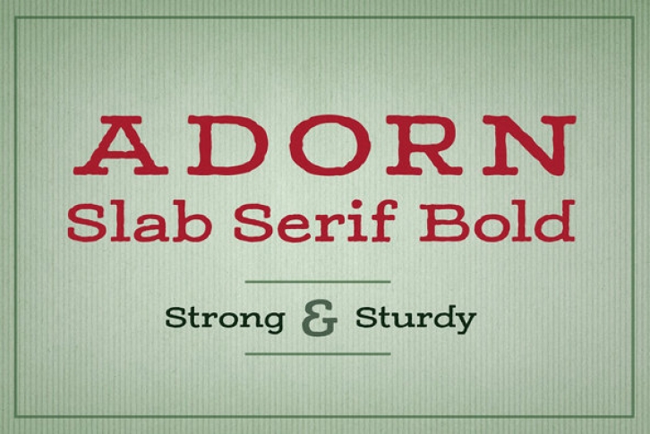 Adorn Slab Serif Bold Font Font Download