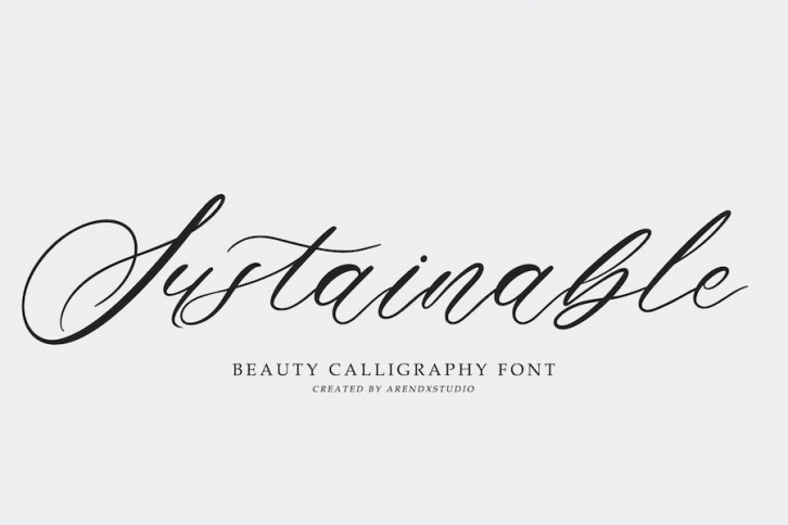 Sustainable - Calligraphy Font Font Download