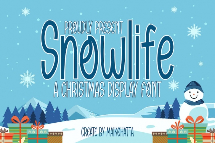 Snowlife - Christmas Display Font Font Download