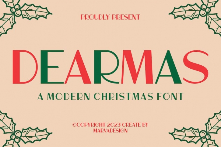 Dearmas - A Modern Christmas Font Font Download