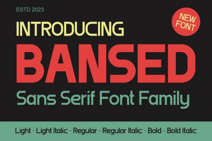 Bansed - Sans Serif Font Family Font Download