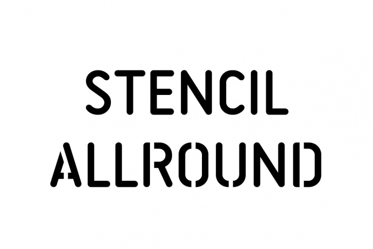 Stencil Allround Font Font Download