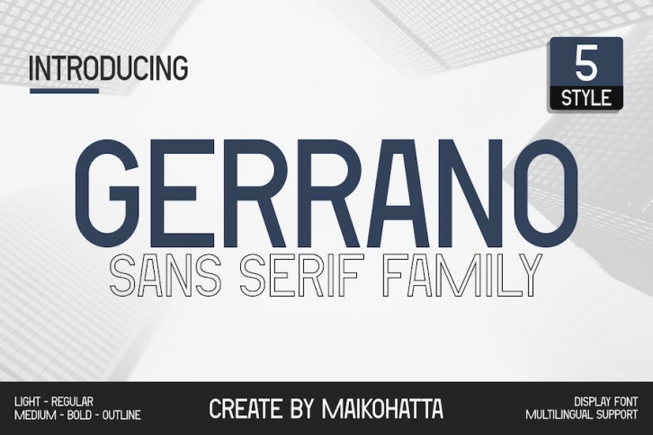 Gerrano - Sans Serif Family Font Download