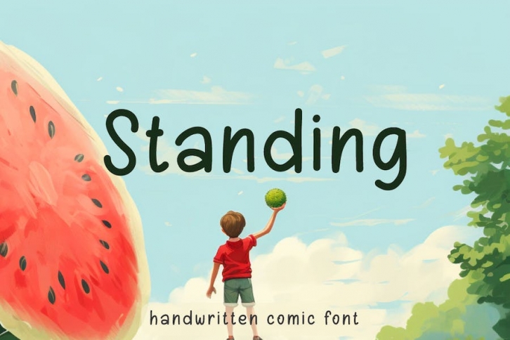 Standing - Handwritten Comic Font Font Download