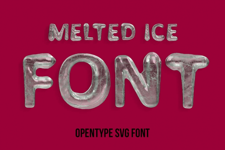 Melted Ice SVG Font Font Download