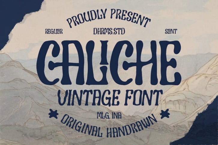 Caliche - Vintage Handdrawn Font Font Download