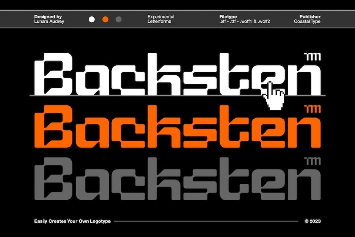 Backsten Logotype Font Font Download