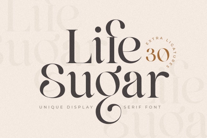 Life Sugar - Unique Luxury Serif Font Font Download