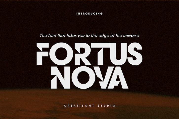 Fortusnova - Futuristic Display Font Font Download