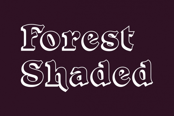 Forest Shaded Font Font Download