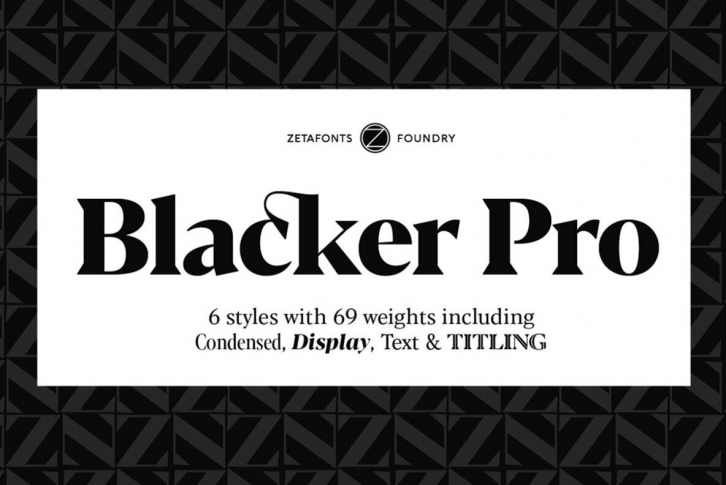 Blacker Pro Font Font Download