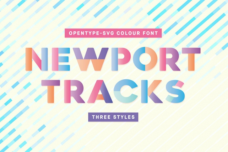 Newport Tracks Colour Font Font Download