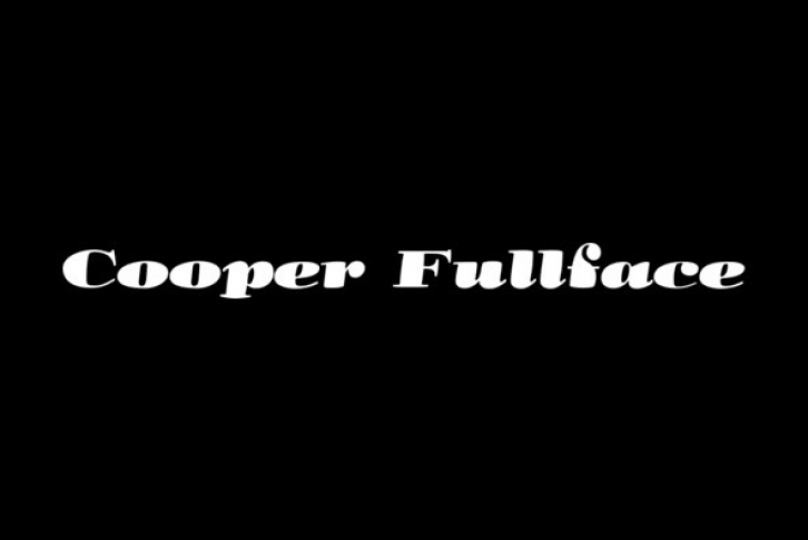 Cooper Fullface Font Font Download