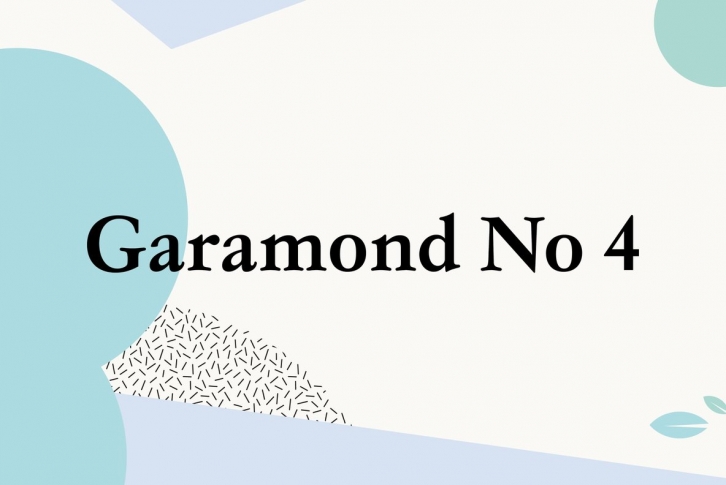 Garamond No 4 Font Font Download