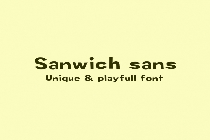 Sanwich sans Font Font Download