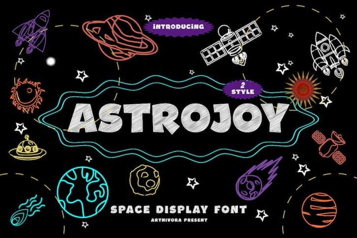 Astrojoy - Space Display Font Font Download