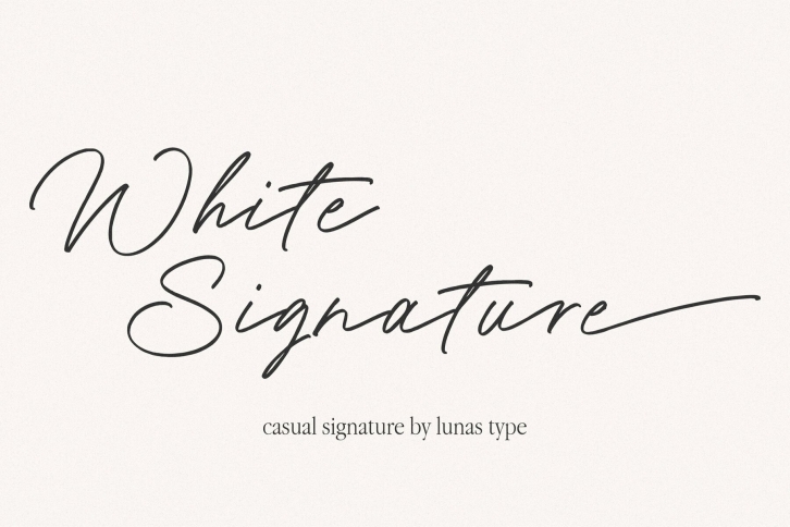 White Signature Font Font Download