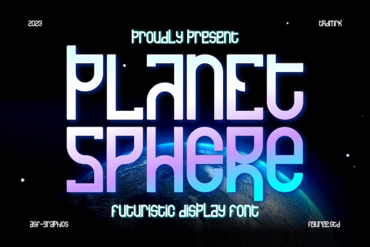 Planet Sphere - Futuristic Display Font Font Download