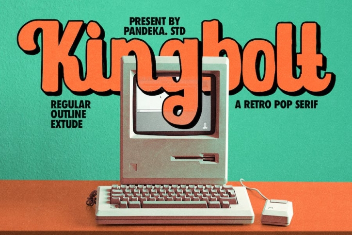 Kingbolt - Decorative Retro Modern + Extrude Font Download