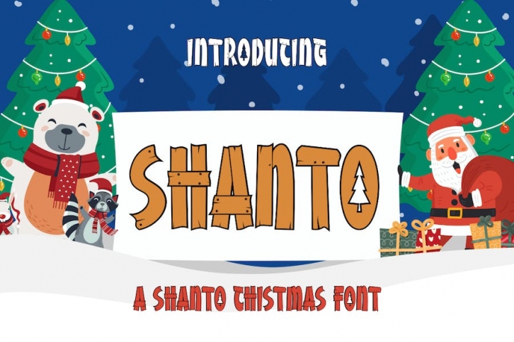 Shanto - Modern Christmas Font Font Download