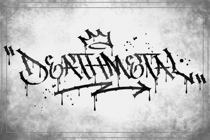 Deathmetal – Graffiti Metal Font Vol.1 Font Download