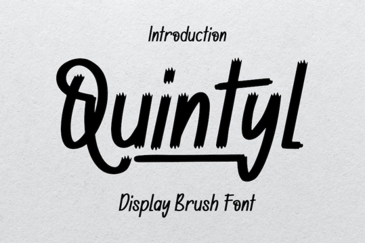 Quintyl - Brush Font Font Download