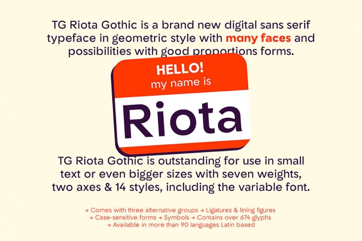 TG Riota Gothic Font Font Download