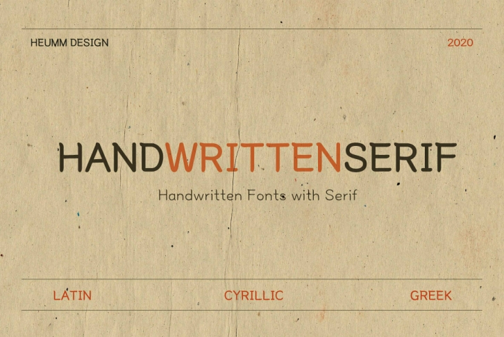 HU Hand Serif Font Font Download