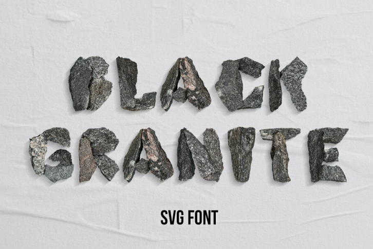 Black Granite SVG Font Font Download