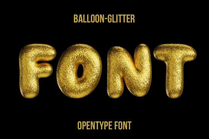 Balloon Glitter SVG Font Font Download